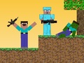 Cluiche Noob vs Pro: Zombie Apocalypse