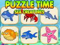 Cluiche Puzzle Time Sea Creatures