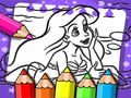 Cluiche Ariel The Mermaid Coloring Book