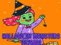 Cluiche Halloween Monsters Jigsaw