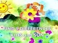 Cluiche Find 5 Differences Kids and Sun