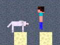 Cluiche Minicraft: Steve And Wolf Adventure