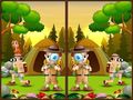 Cluiche Spot 5 Differences Camping