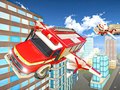Cluiche Flying Fire Truck Driving Sim