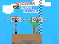 Cluiche Stickman vs Noob Hammer