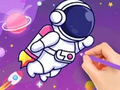 Cluiche Coloring Book: Astronaut