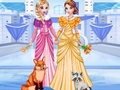 Cluiche Elsa & Anna's Icy Dress Up