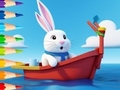 Cluiche Coloring Book: Sailing Rabbit