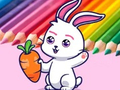 Cluiche Coloring Book: Rabbit Pull Up Carrot