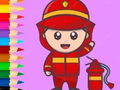 Cluiche Coloring Book: Fireman