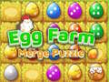 Cluiche Egg Farm Merge Puzzle