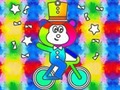Cluiche Coloring Book: Monkey Rides Unicycle