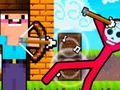 Cluiche Noob Archer vs Stickman Zombie