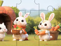 Cluiche Jigsaw Puzzle: Rabbits With Carrots