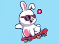 Cluiche Coloring Book: Rabbit Skateboard