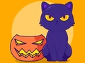 Cluiche Coloring Book: Halloween Cat