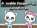 Cluiche Adorable Escape Find Cute Kitten