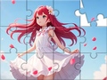 Cluiche Jigsaw Puzzle: White Dress Girl