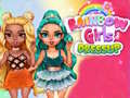 Cluiche Rainbow Girls Dress Up Challenge