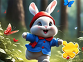 Cluiche Jigsaw Puzzle: Running Rabbit