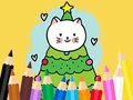 Cluiche Coloring Book: Cats And Christmas Tree