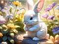 Cluiche Jigsaw Puzzle: Sunny Forest Rabbit
