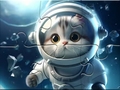 Cluiche Jigsaw Puzzle: Astronaut-Cat