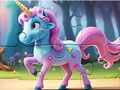 Cluiche Jigsaw Puzzle: Magic Forest Unicorn