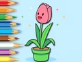 Cluiche Coloring Book: A Bunch Of Tulips
