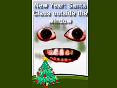 Cluiche New Year: Santa Claus outside the window
