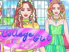 Cluiche College Girl Coloring Dress Up