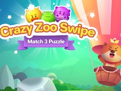 Cluiche Crazy Zoo Swipe Match 3 Puzzle