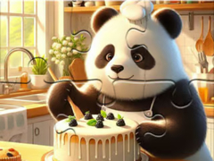 Cluiche Jigsaw Puzzle: Panda Baker