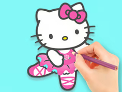Cluiche Coloring Book: Hello Kitty Dancing