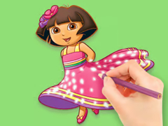 Cluiche Coloring Book: Dora Prepare Party
