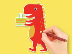 Cluiche Coloring Book: Dinosaur Birthday