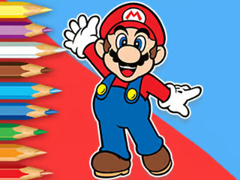 Cluiche Coloring Book: Mario Happy Skating