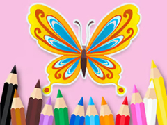 Cluiche Coloring Book: Beautiful Butterfly