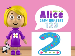 Cluiche World of Alice Draw Numbers