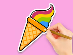 Cluiche Coloring Book: Rainbow Ice Cream