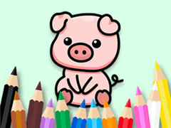 Cluiche Coloring Book: Cute Pig 2