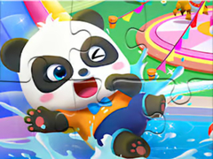 Cluiche Jigsaw Puzzle: Baby Panda Water Park