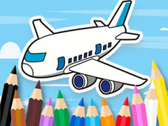 Cluiche Coloring Book: Flying Airplane