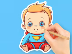 Cluiche Coloring Book: Cute Super Baby
