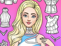 Cluiche Girl Coloring Dress Up Games