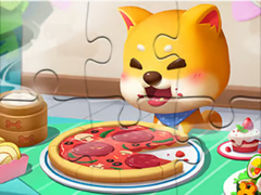 Cluiche Jigsaw Puzzle: Pizza Dog