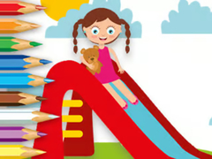 Cluiche Coloring Book: Playing Slide