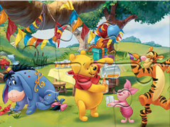 Cluiche Jigsaw Puzzle: Winnie The Pooh Party
