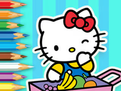 Cluiche Coloring Book: Hello Kitty Market