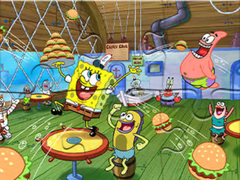 Cluiche Jigsaw Puzzle: SpongeBob SquarePants Work Time